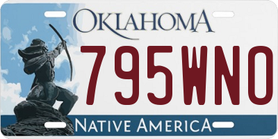 OK license plate 795WNO
