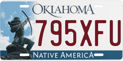 OK license plate 795XFU