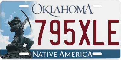 OK license plate 795XLE