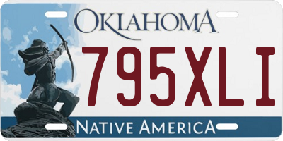 OK license plate 795XLI