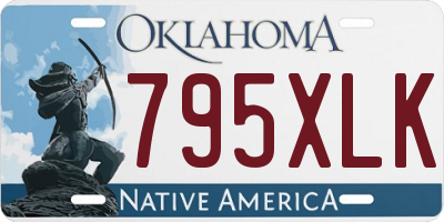 OK license plate 795XLK