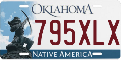 OK license plate 795XLX
