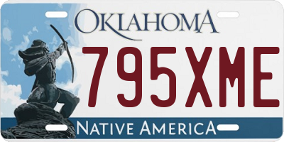 OK license plate 795XME