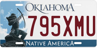 OK license plate 795XMU