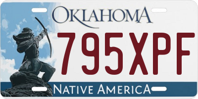 OK license plate 795XPF