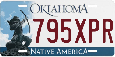 OK license plate 795XPR