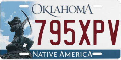 OK license plate 795XPV