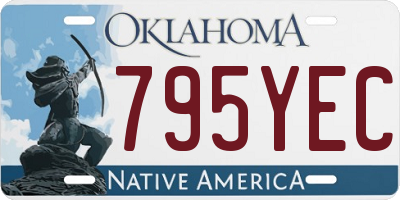 OK license plate 795YEC