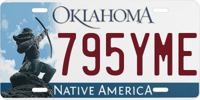 OK license plate 795YME