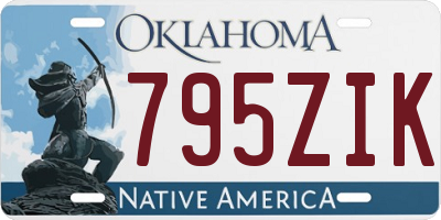 OK license plate 795ZIK