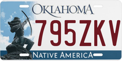 OK license plate 795ZKV