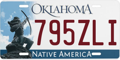 OK license plate 795ZLI