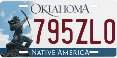 OK license plate 795ZLO