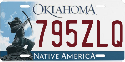 OK license plate 795ZLQ