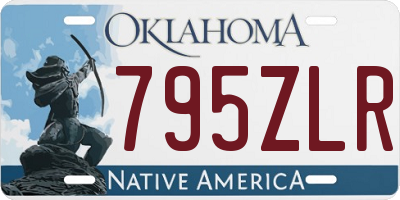 OK license plate 795ZLR