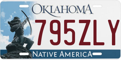 OK license plate 795ZLY