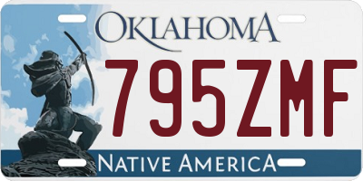 OK license plate 795ZMF