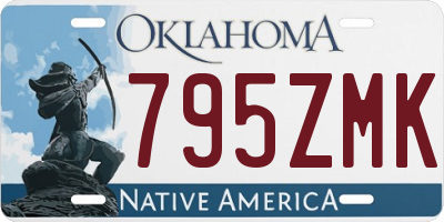 OK license plate 795ZMK