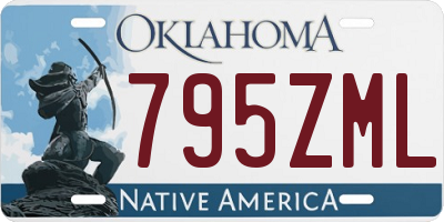 OK license plate 795ZML