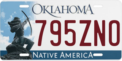 OK license plate 795ZNO