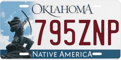 OK license plate 795ZNP