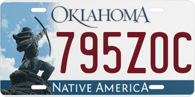 OK license plate 795ZOC