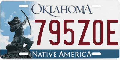 OK license plate 795ZOE