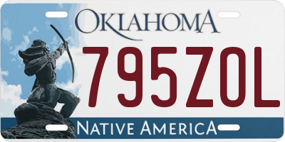 OK license plate 795ZOL