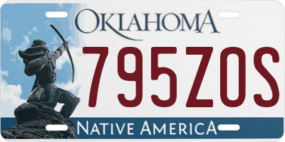OK license plate 795ZOS