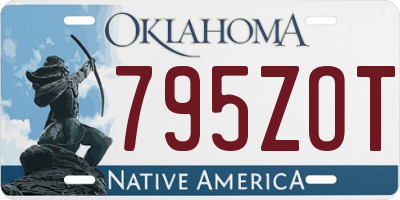 OK license plate 795ZOT