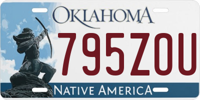 OK license plate 795ZOU