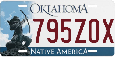 OK license plate 795ZOX