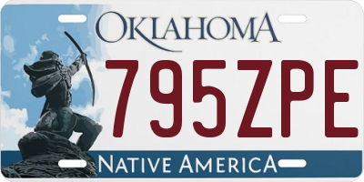 OK license plate 795ZPE