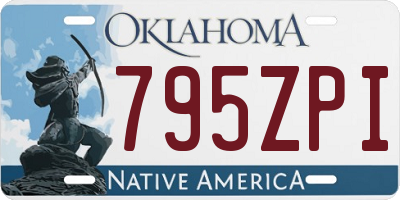 OK license plate 795ZPI