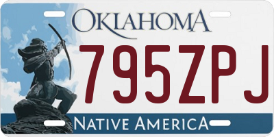 OK license plate 795ZPJ