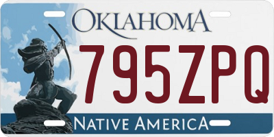 OK license plate 795ZPQ