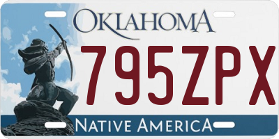 OK license plate 795ZPX