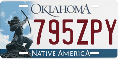 OK license plate 795ZPY
