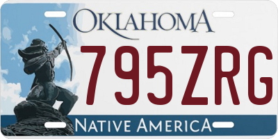 OK license plate 795ZRG