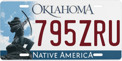 OK license plate 795ZRU