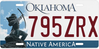 OK license plate 795ZRX