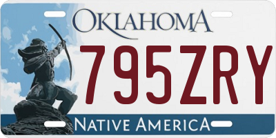 OK license plate 795ZRY