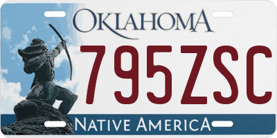 OK license plate 795ZSC