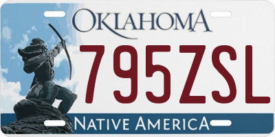 OK license plate 795ZSL