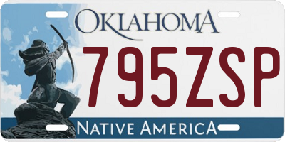 OK license plate 795ZSP