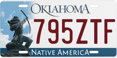 OK license plate 795ZTF