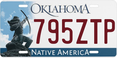 OK license plate 795ZTP