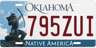 OK license plate 795ZUI