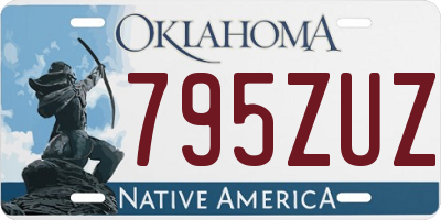 OK license plate 795ZUZ