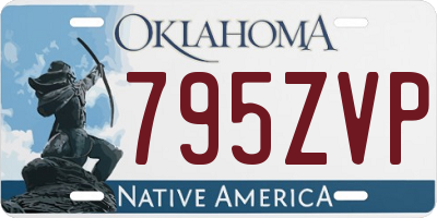 OK license plate 795ZVP